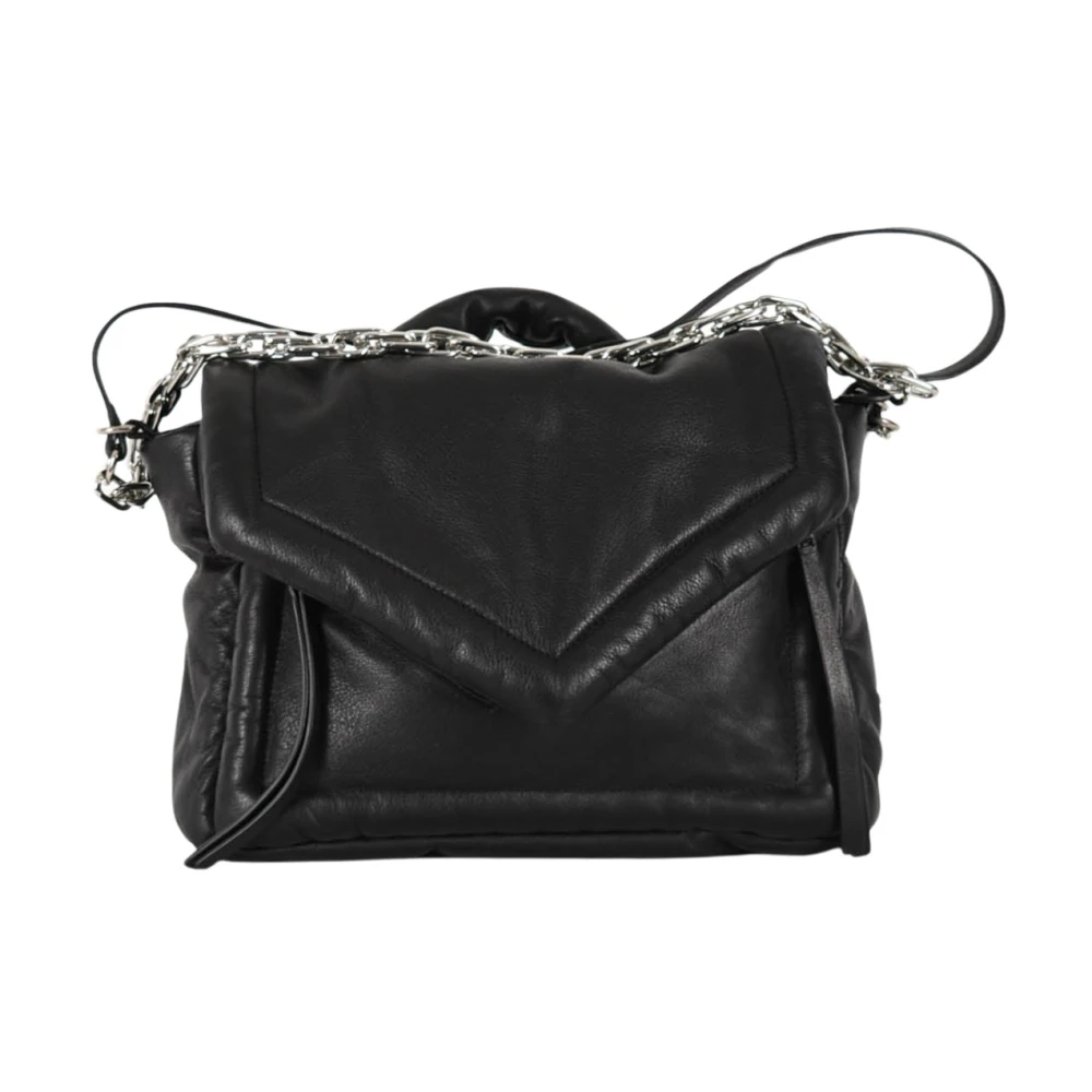 Vic Matié Leren Schoudertas Lisa Model Black Dames