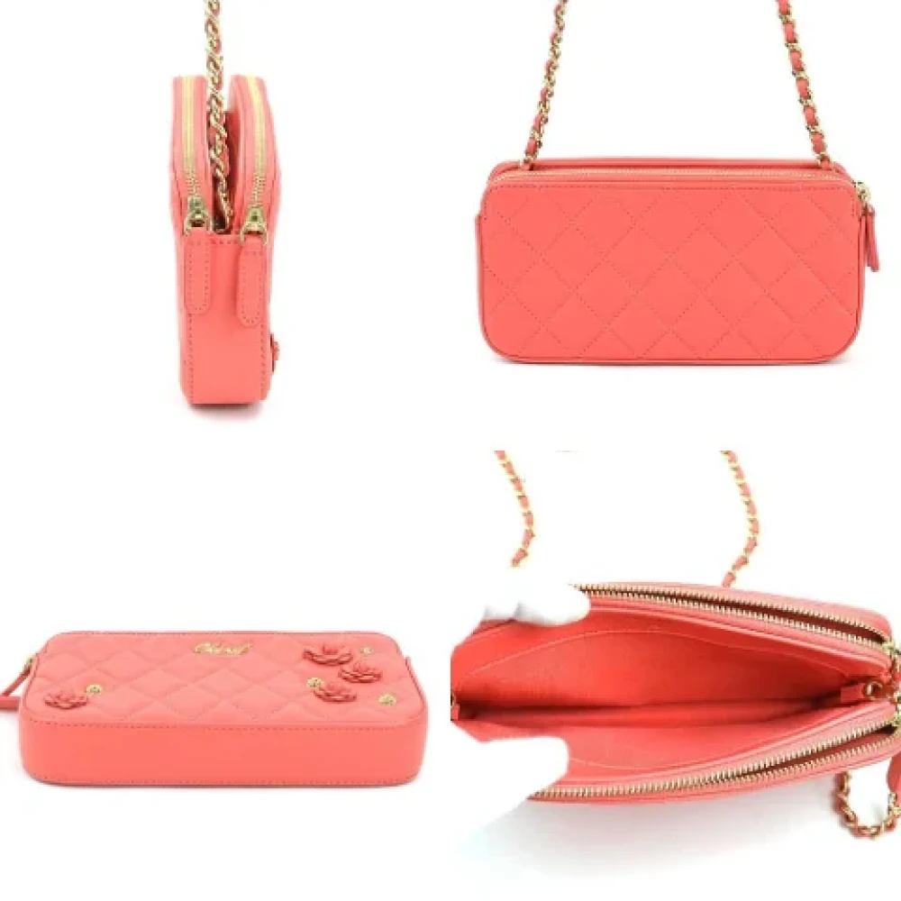 Chanel Vintage Pre-owned Leather shoulder-bags Pink Dames
