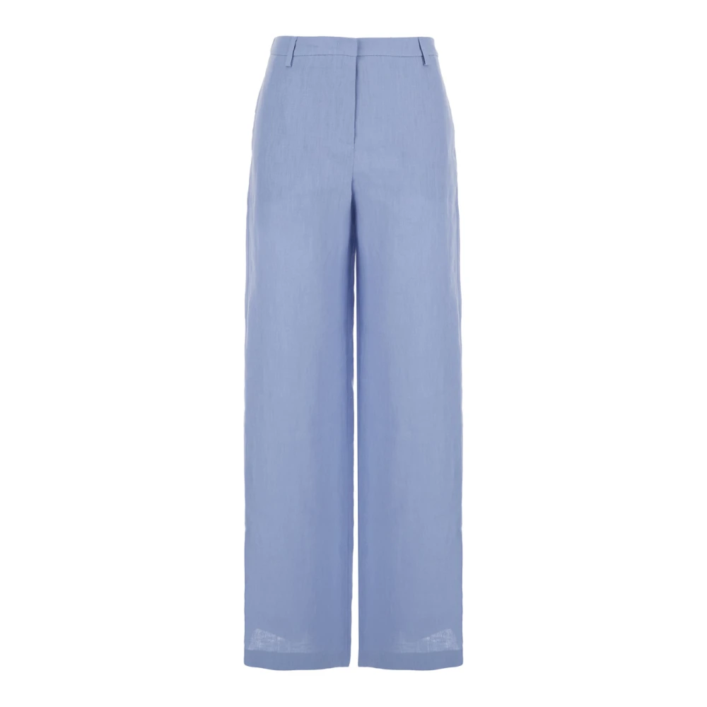 Plain Units Lichtblauwe Wijde Pijp Techno Broek Blue Dames