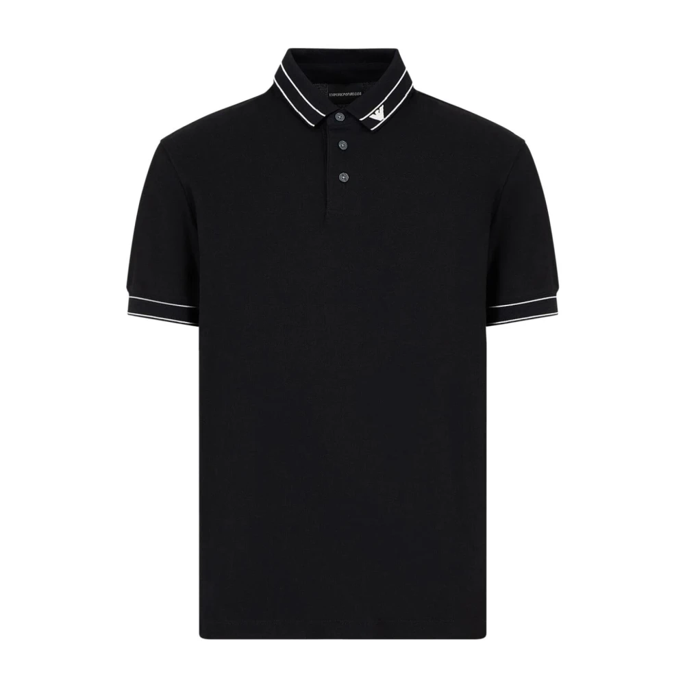 Emporio Armani Polo Shirts Black, Herr