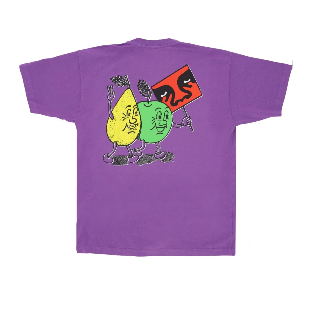 Obey Protest Heavy Weight Tee Dewberry T-Shirt Purple Heren