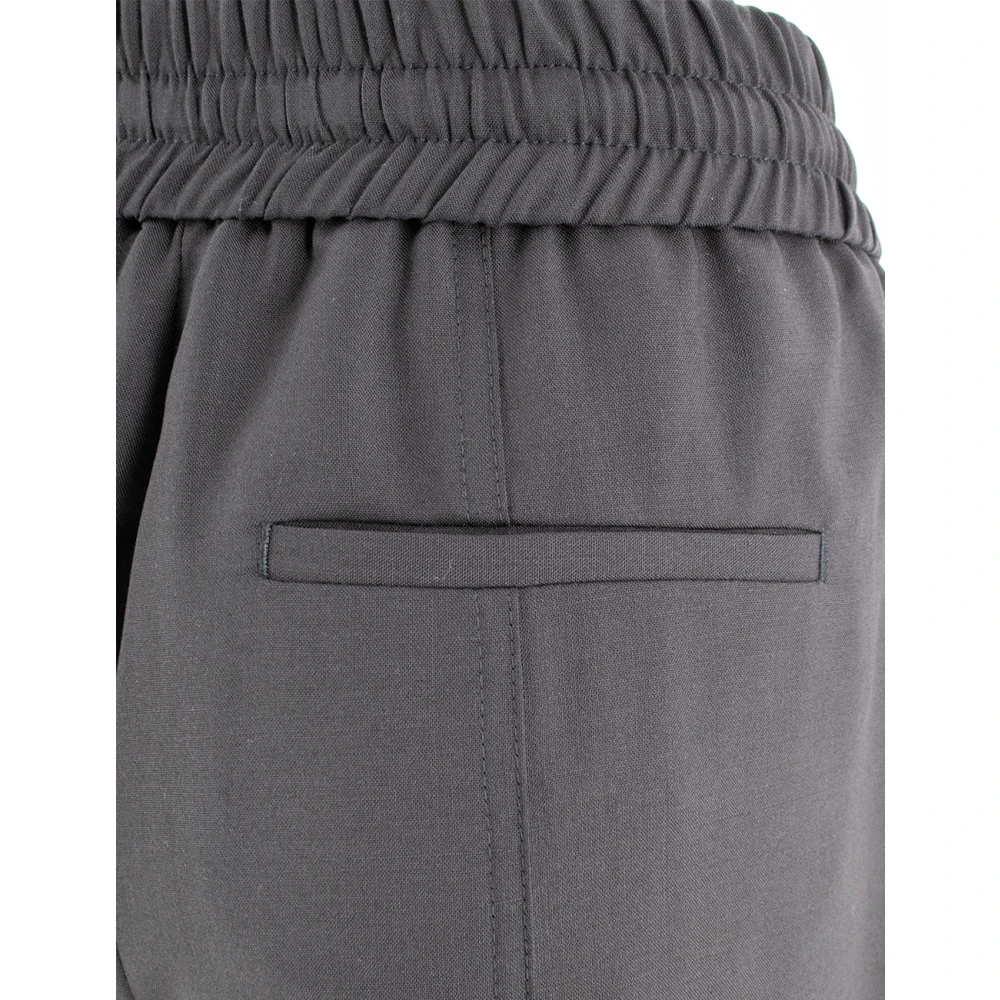 PESERICO Sportieve Jogger Broek met Hoge Taille Blue Dames