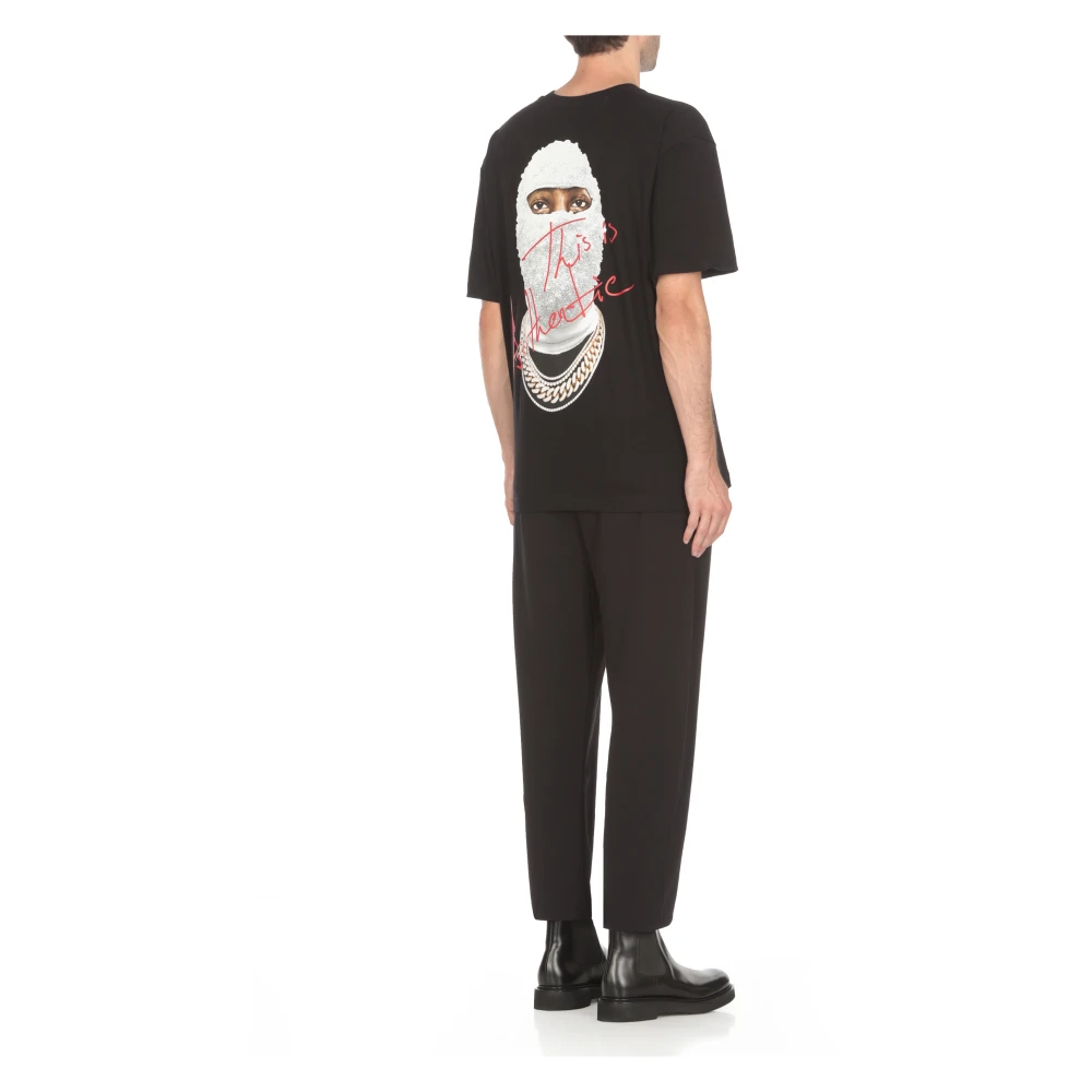 IH NOM UH NIT Zwart Katoenen T-shirt met Logoprint Black Heren