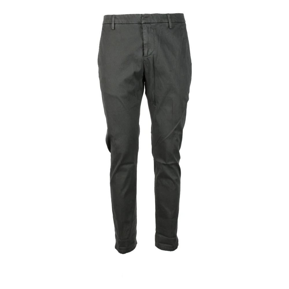Dondup Katoen Elastaan Broek Gray Heren