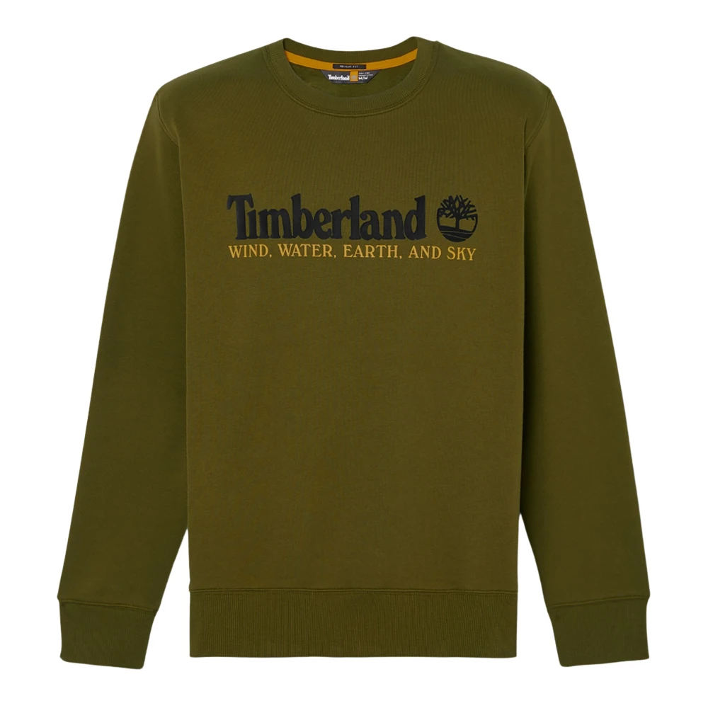 Timberland Grote Logo Print Trui Green Heren