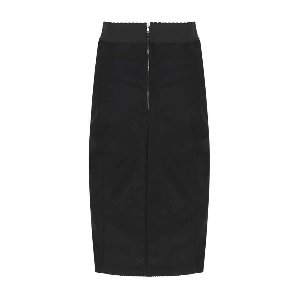 Dolce & Gabbana Zwarte Marquisette Satijnen Korsetrok Black Dames