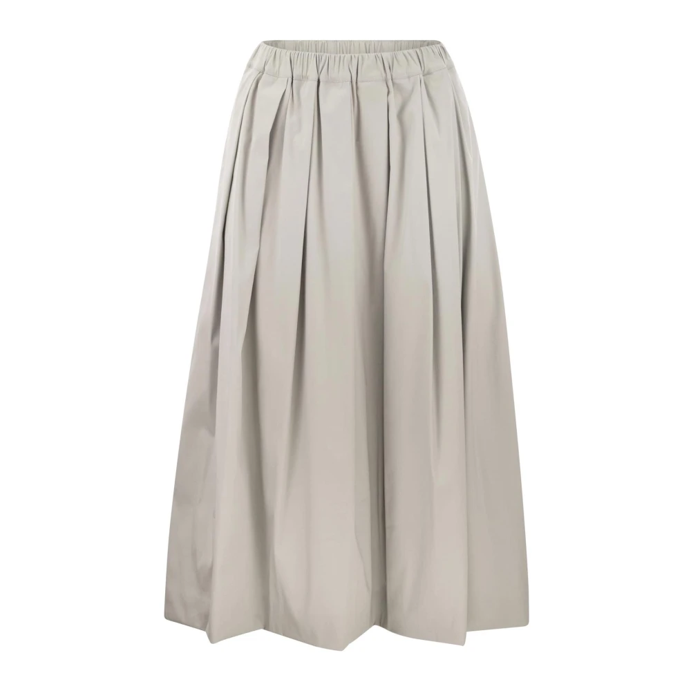 Fabiana Filippi Geplooide hoge taille stretch katoenen rok Gray Dames