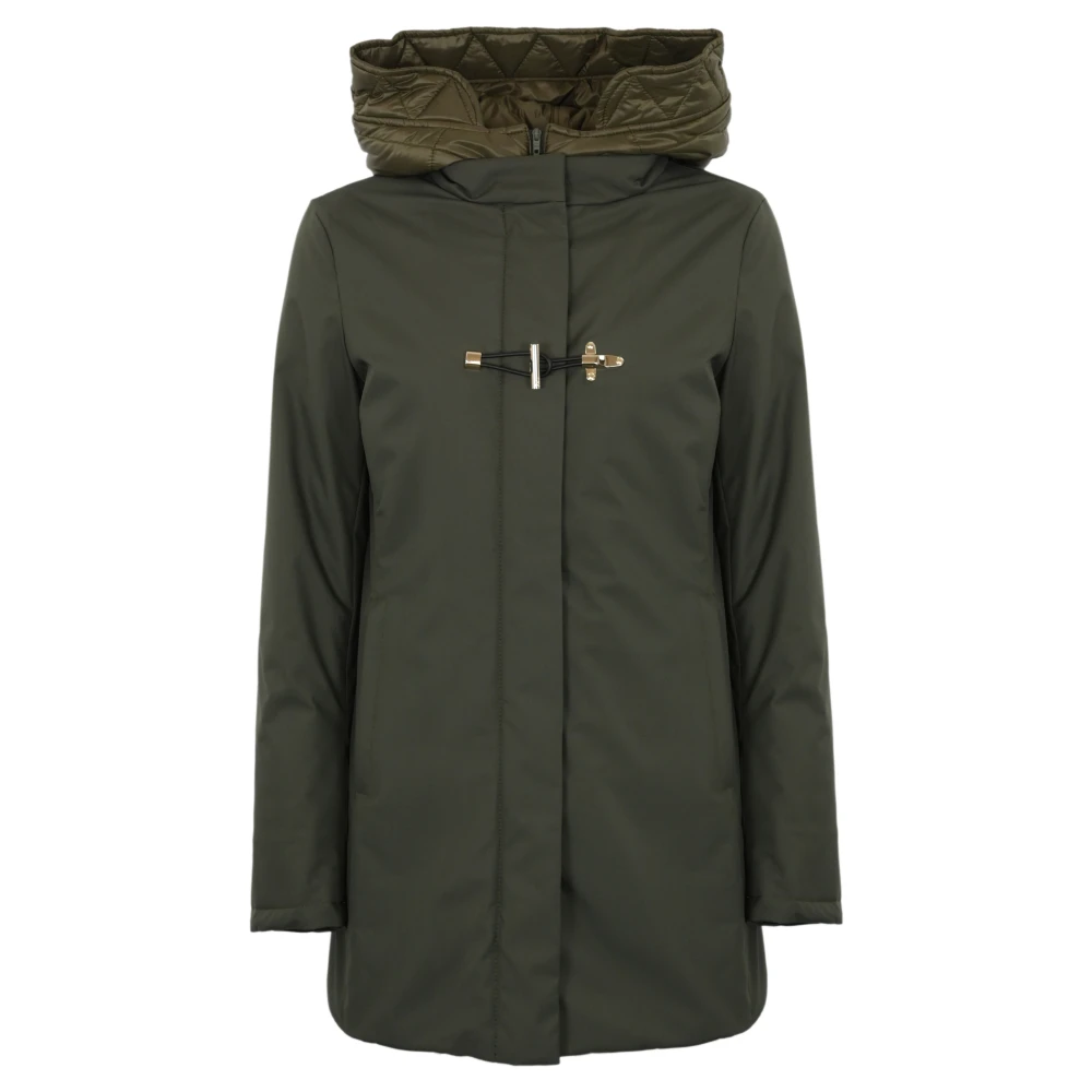 Fay Groene Hooded Parka Jas Green Dames