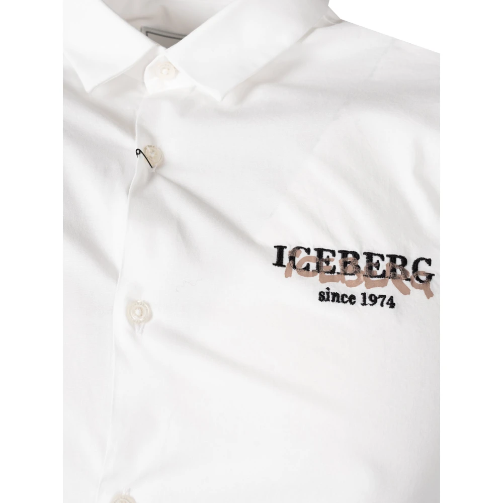 Iceberg Elegant Aansluitend Overhemd White Heren