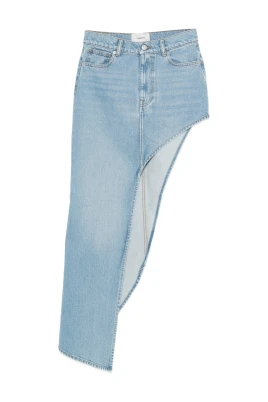 Asymmetric Denim Skirt