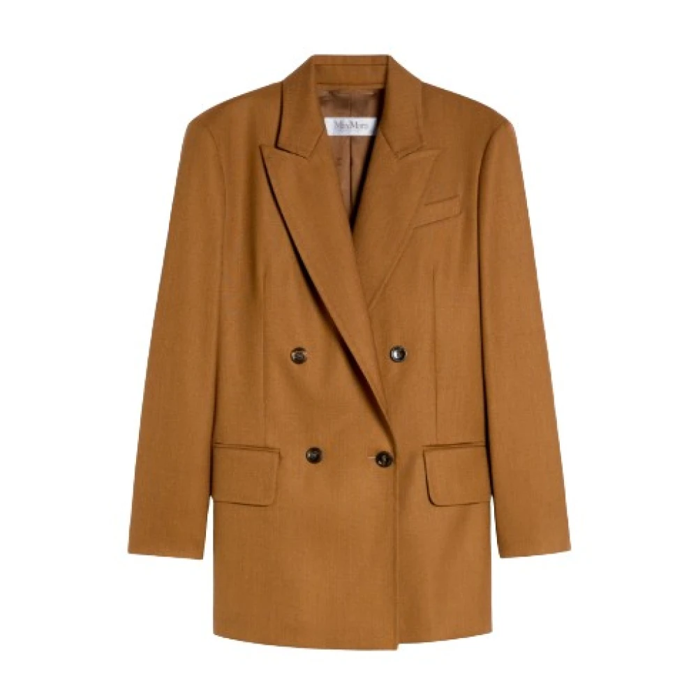 Max Mara Women's Brown Blazers,, Leather Jackets For Women Extra Small