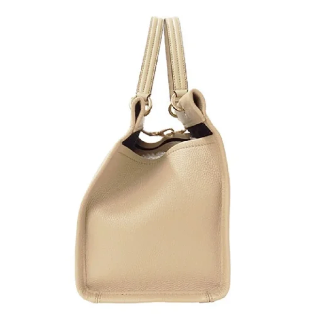 Salvatore Ferragamo Pre-owned Leather handbags Beige Dames