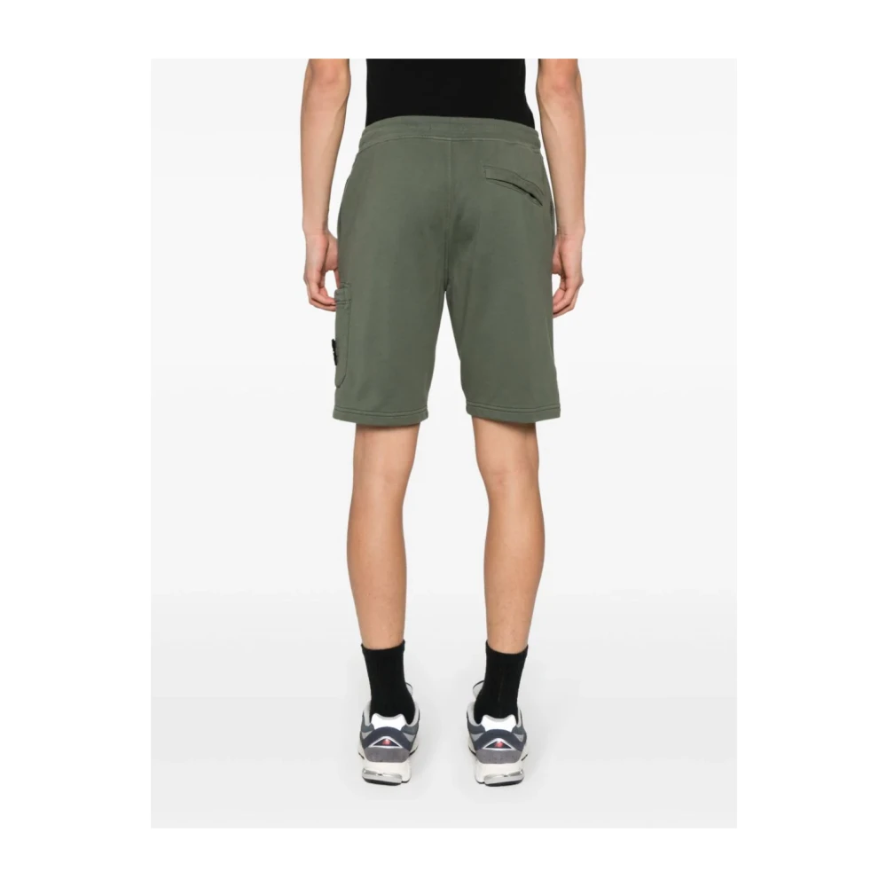 Stone Island Groene Shorts met Zakken en Elastische Taille Green Heren