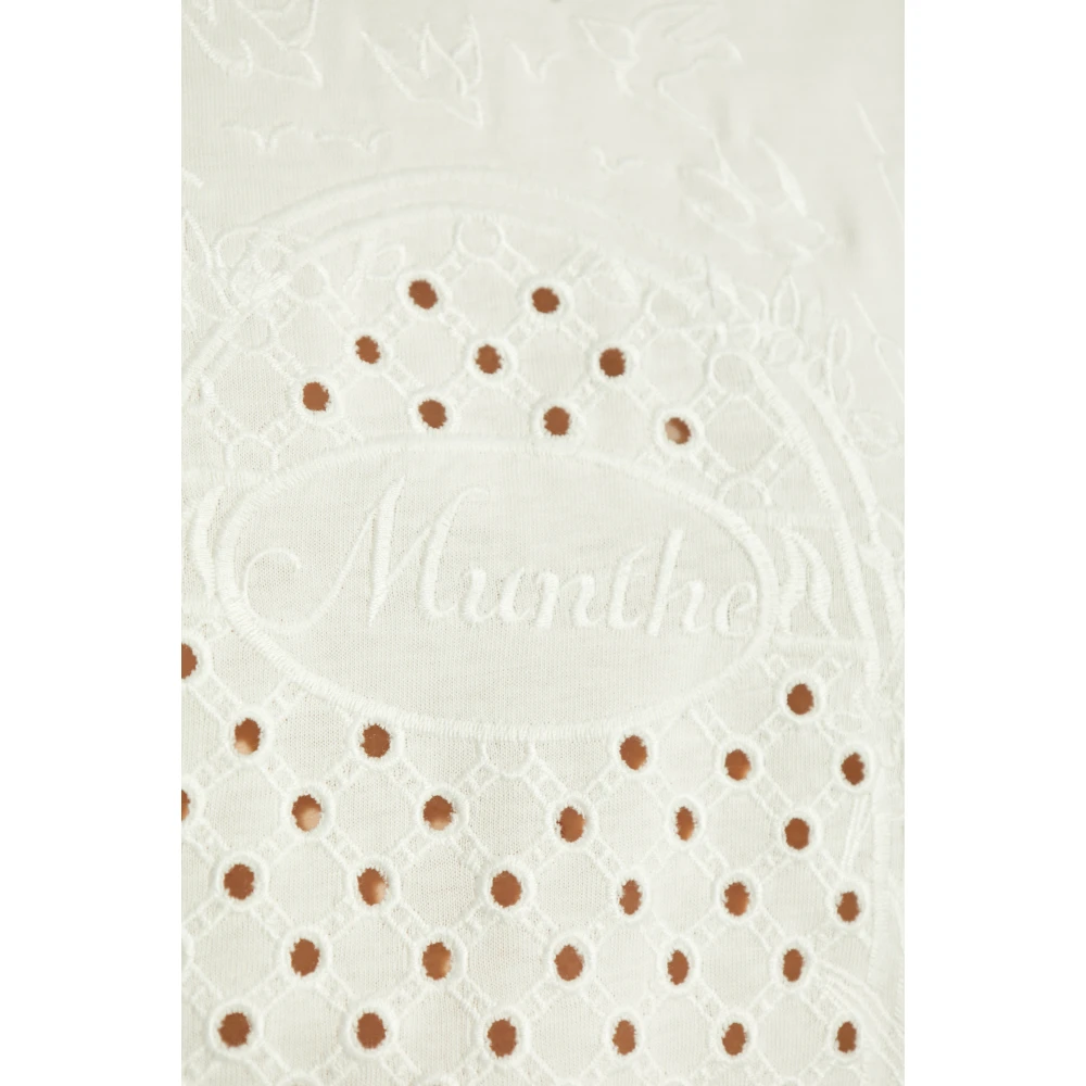 Munthe T-shirt met 'Fenella' logo Beige Dames