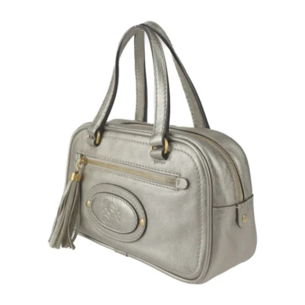 Loewe Pre-owned Leather handbags Gray Dames