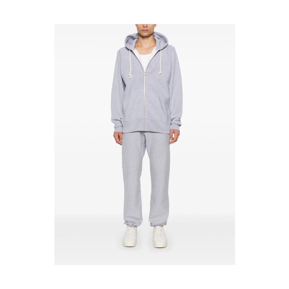 Champion Grijze Hoodie met Rits Gray Heren