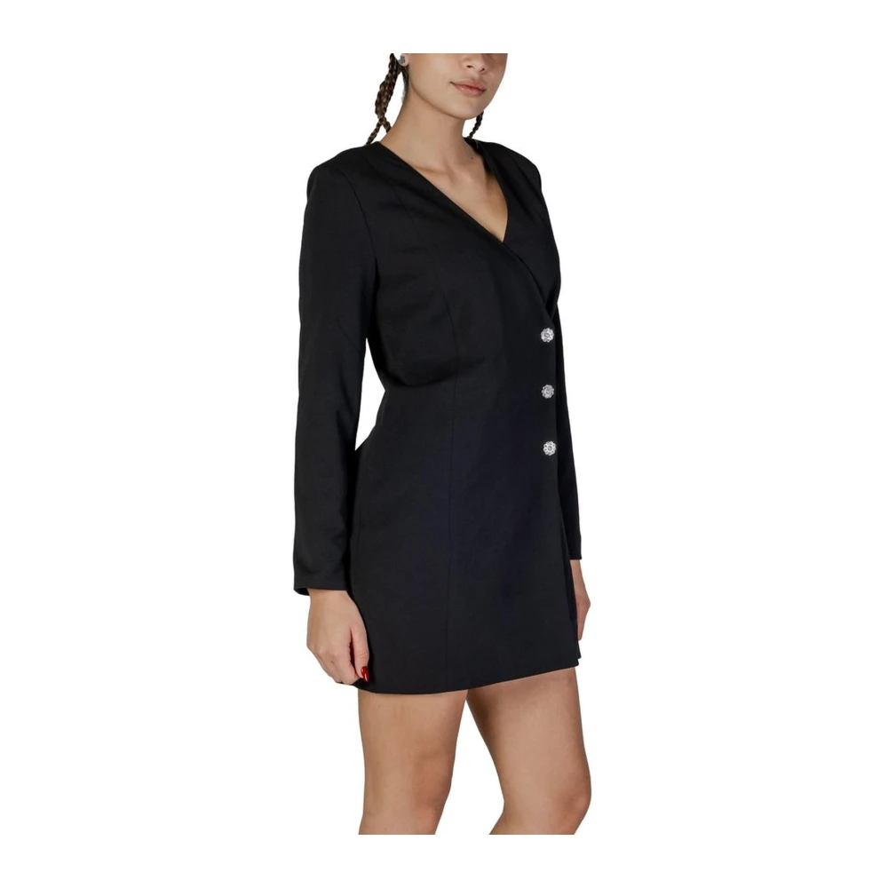 Only Korte Polyester Blend Jurk Collectie Black Dames
