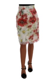 Floral Patterned Pencil Straight Skirt