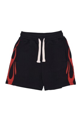 flames-print-black-red-shorts