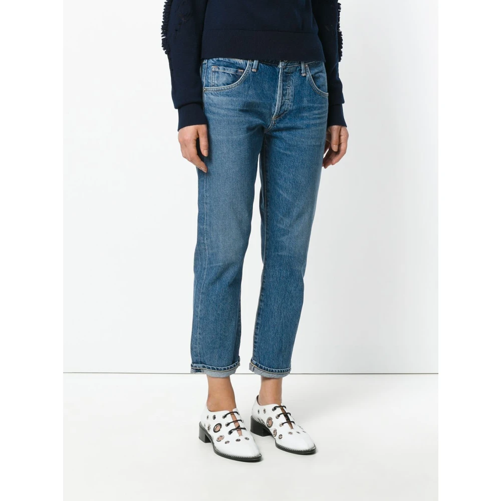Citizens of Humanity Stijlvolle Slim-Fit Cropped Jeans in Blauw Blue Dames