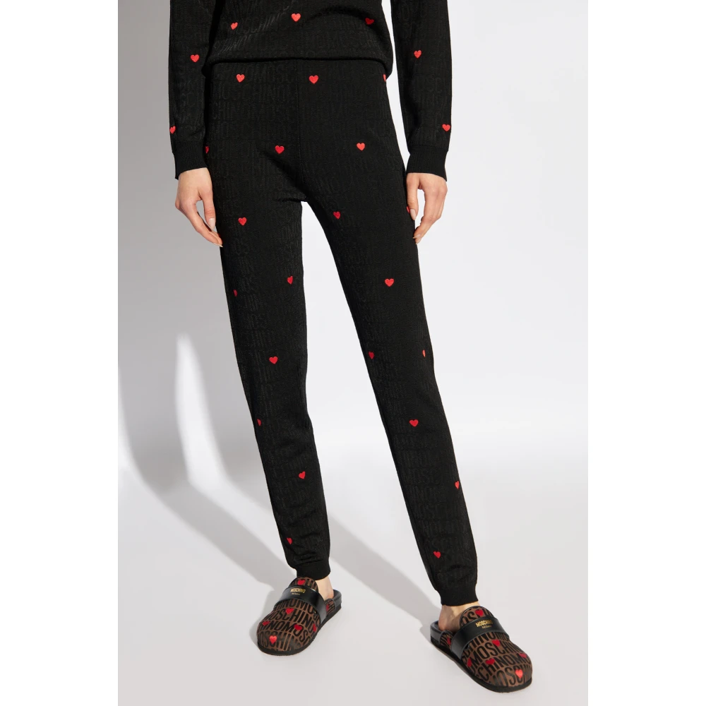 Moschino Wollen leggings Black Dames