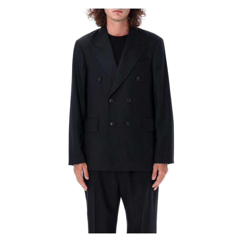 Our Legacy Zwarte Wollen Blazer Peak Revers Black Heren