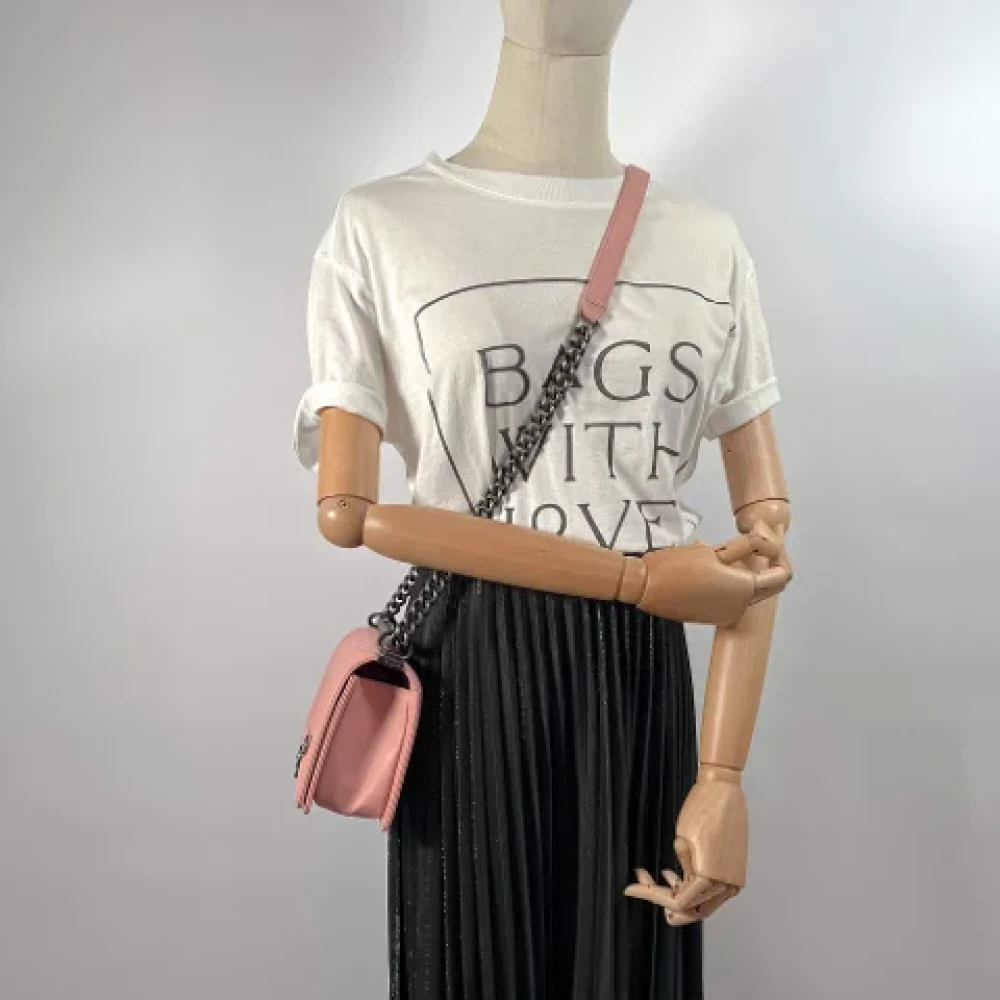 Chanel Vintage Pre-owned Leather chanel-bags Pink Dames