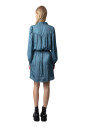 robe-satinee-drapee-bleue