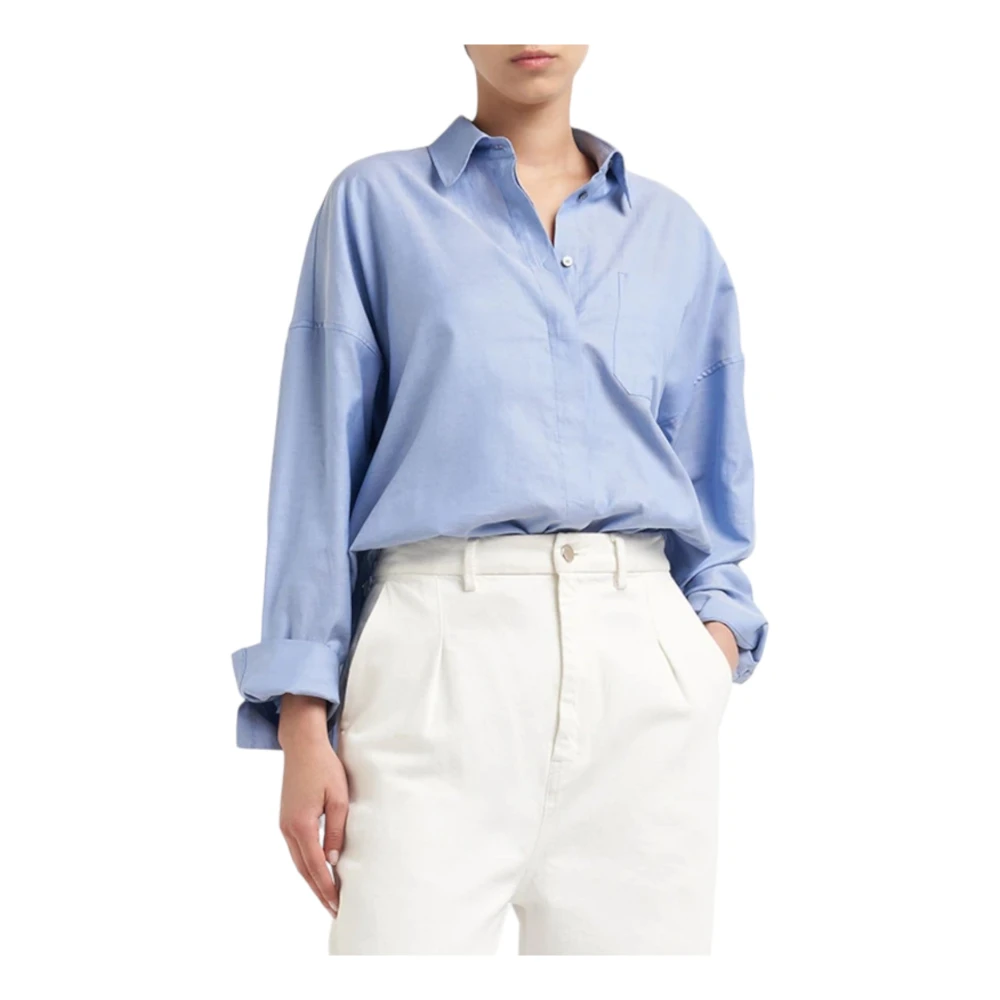 Max Mara Blauwe Lodola Overhemd Blue Dames