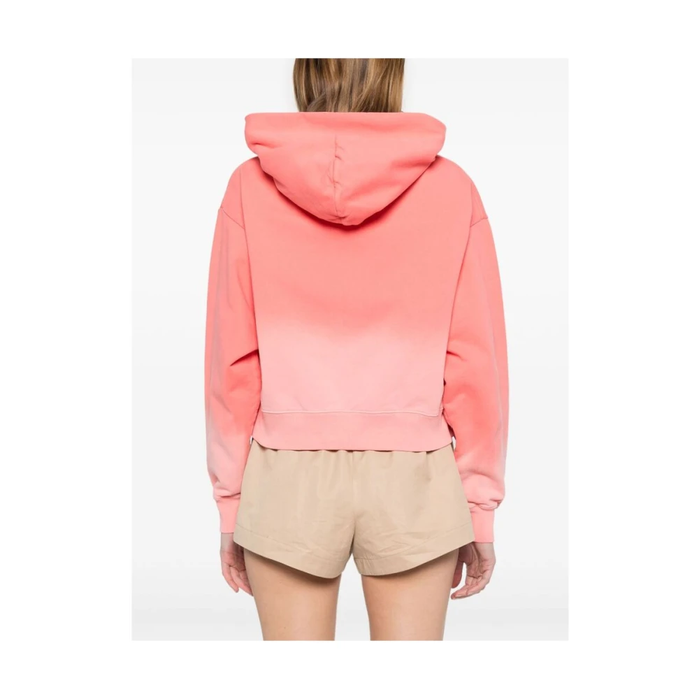 Sporty & Rich Koraalroze Hoodie met Borduursel Pink Dames