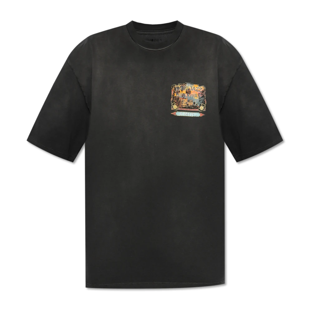 Amiri Geprint T-shirt Black Heren