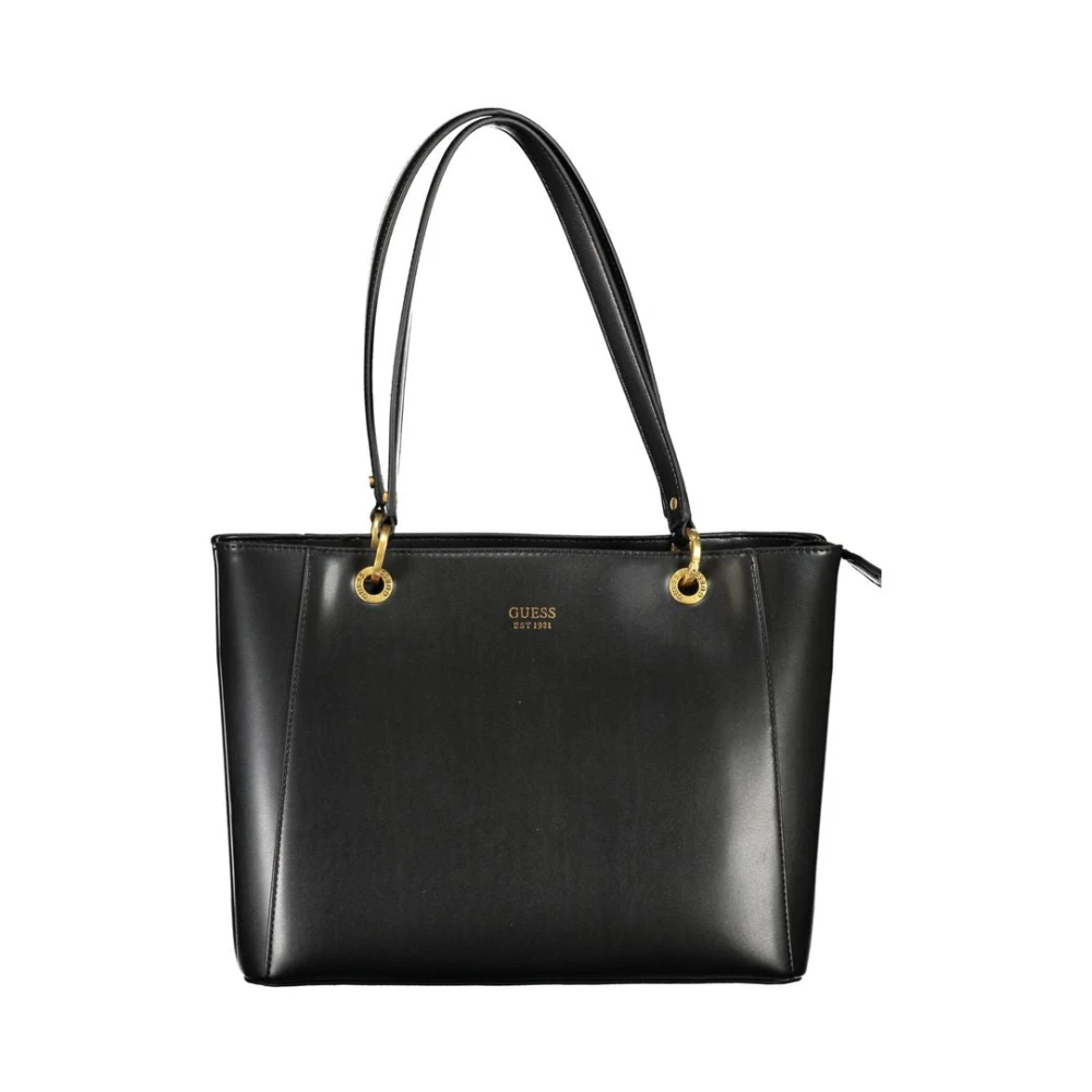 Guess Zwarte polyethyleen schoudertas met meerdere compartimenten Black Dames