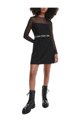 Elastic Logo Mesh Dress
