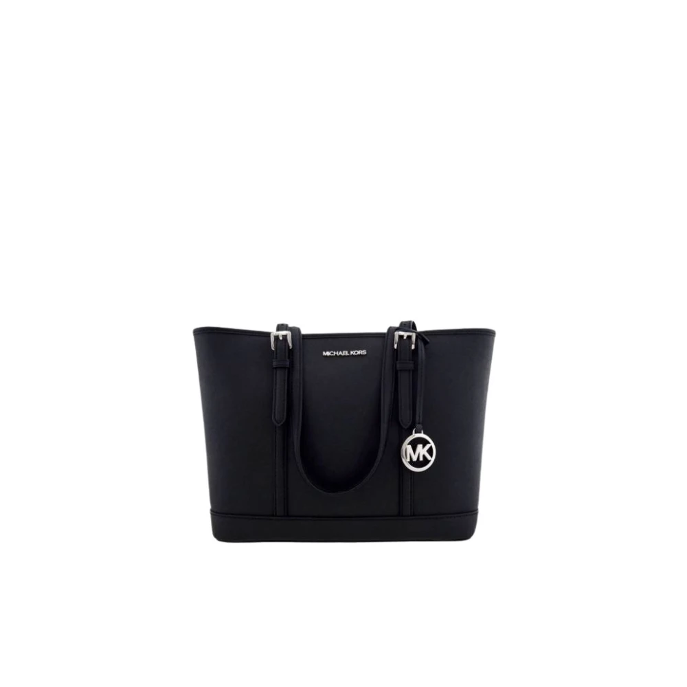 Michael Kors Jet Set Travel Kleine Saffiano Lederen Top-Zip Tote Bag Black Dames