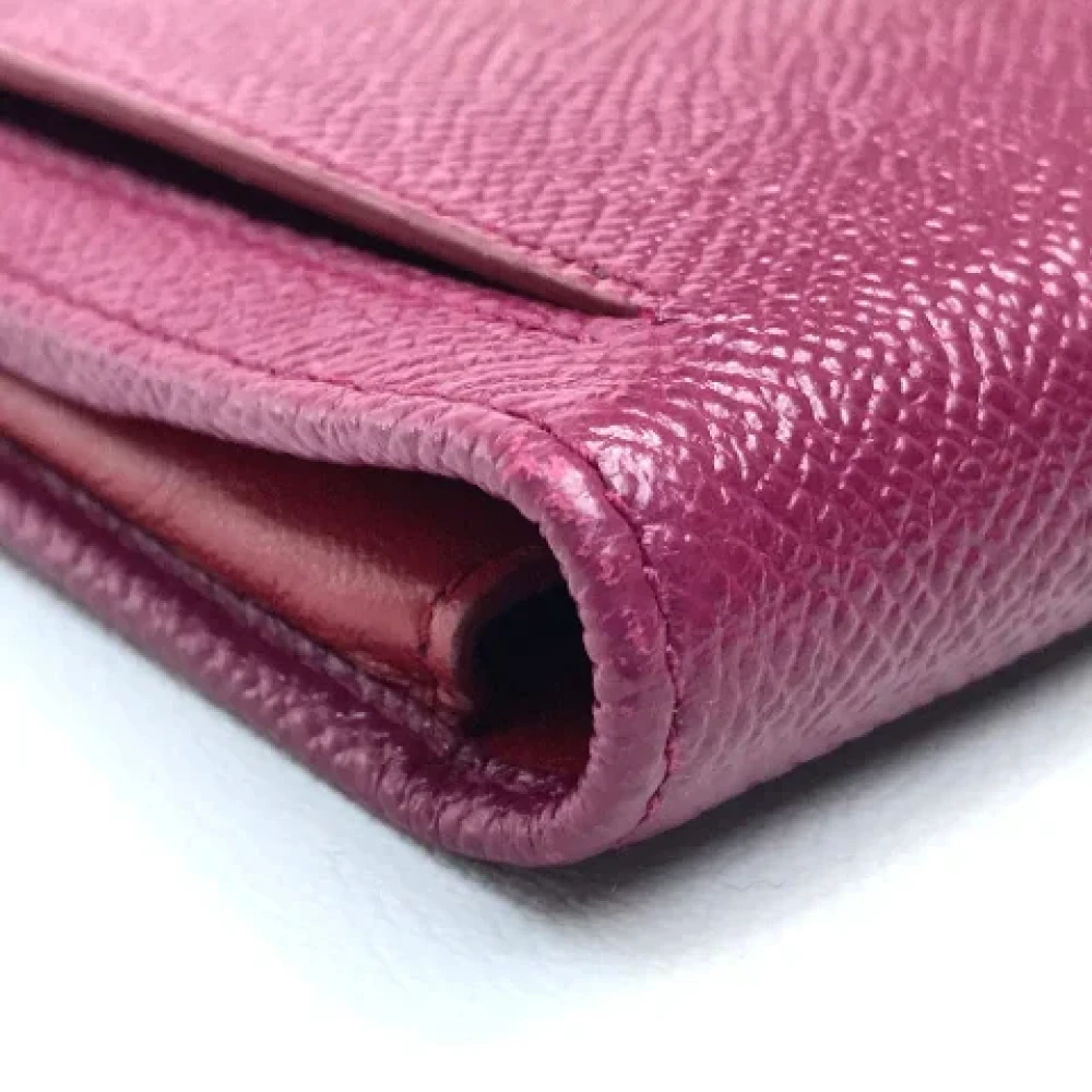 Bvlgari Vintage Pre-owned Leather wallets Pink Dames