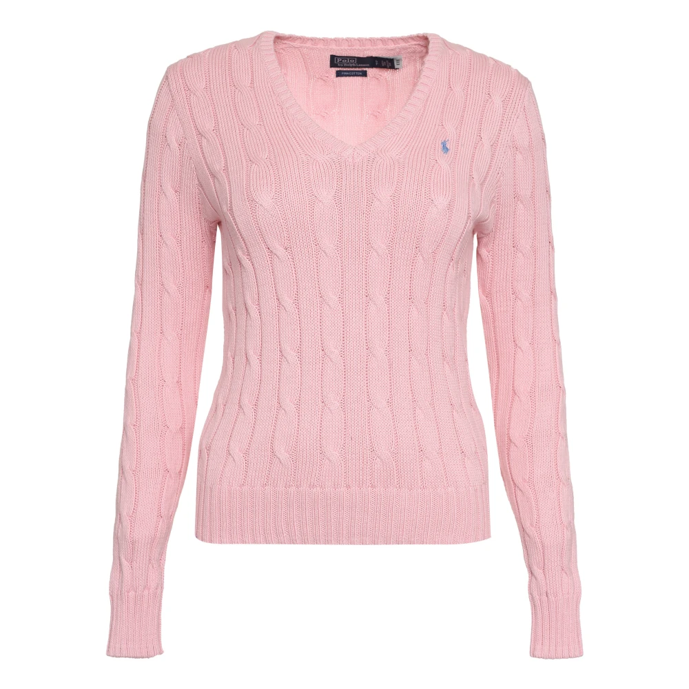 Polo Ralph Lauren Katoenen kabeltrui Pink Dames