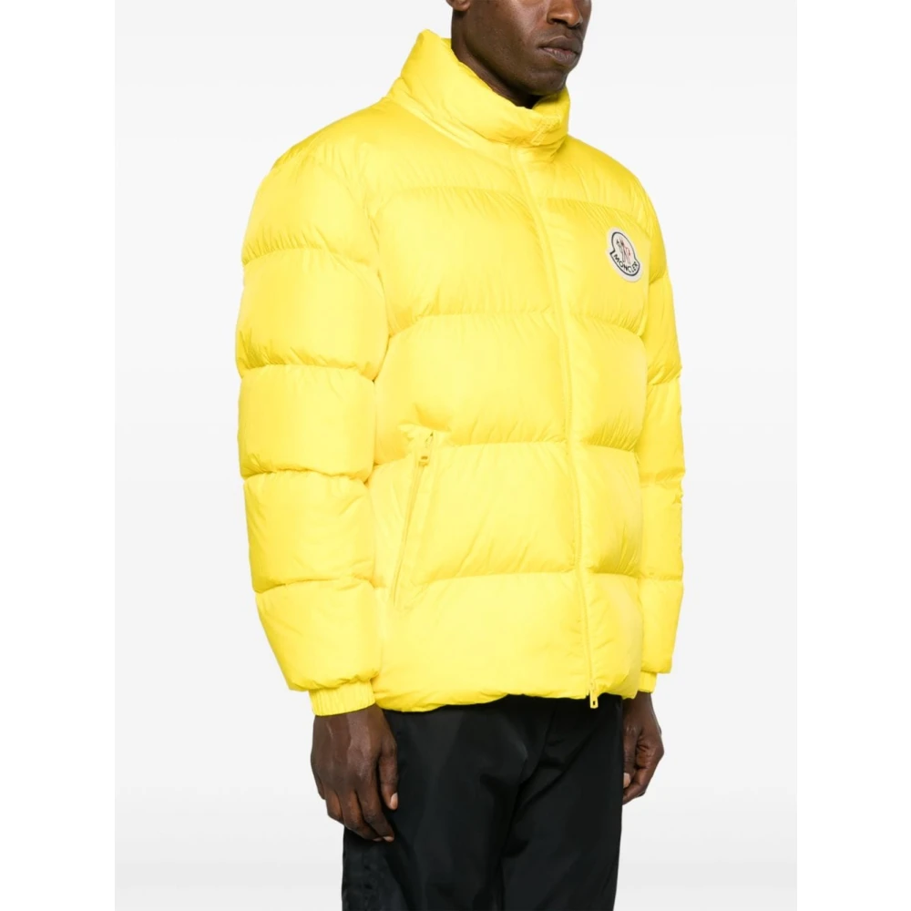 Moncler Gele Gewatteerde Nylonjas Yellow Heren