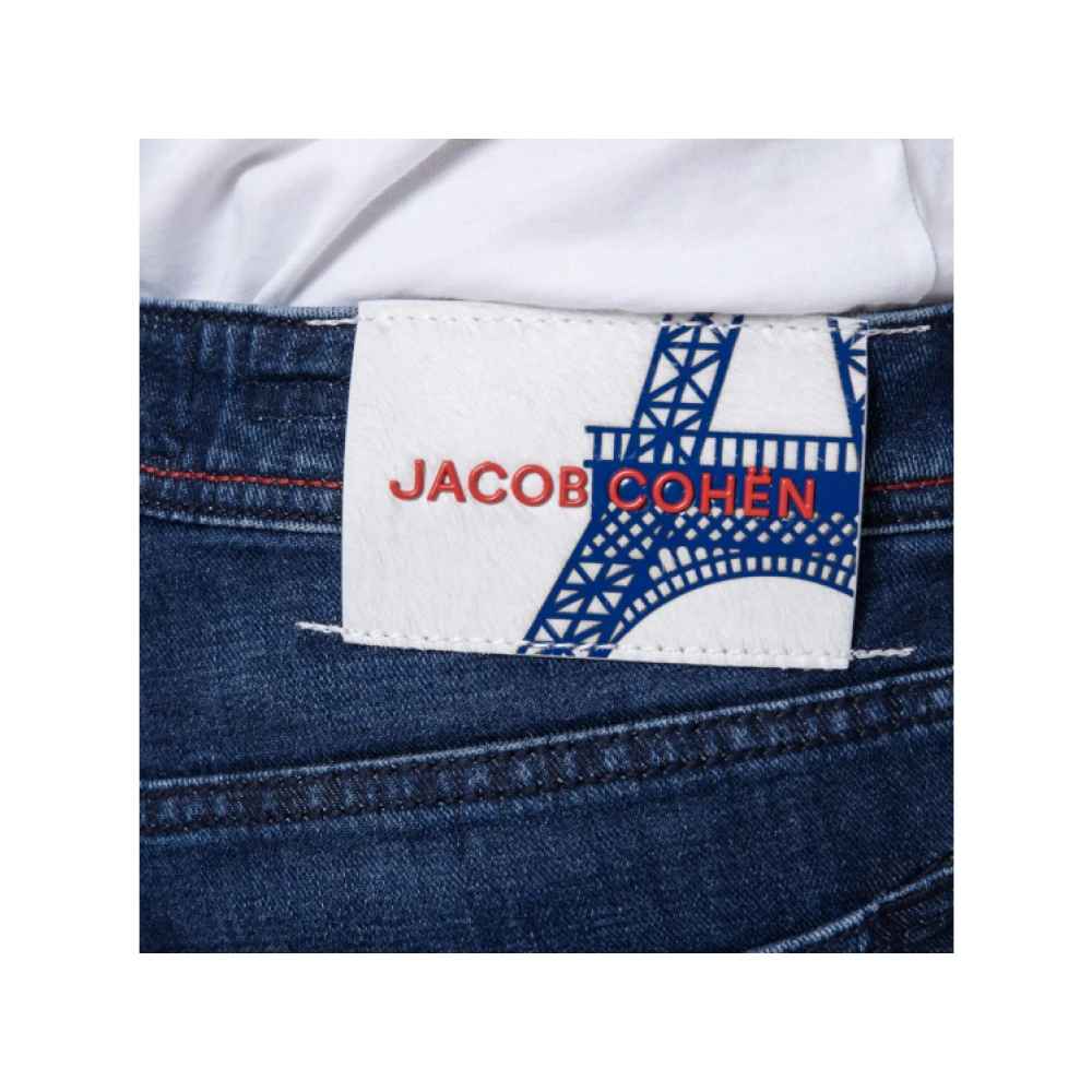 Jacob Cohën Navy Blue Olympische Editie Slim Jeans Blue Heren
