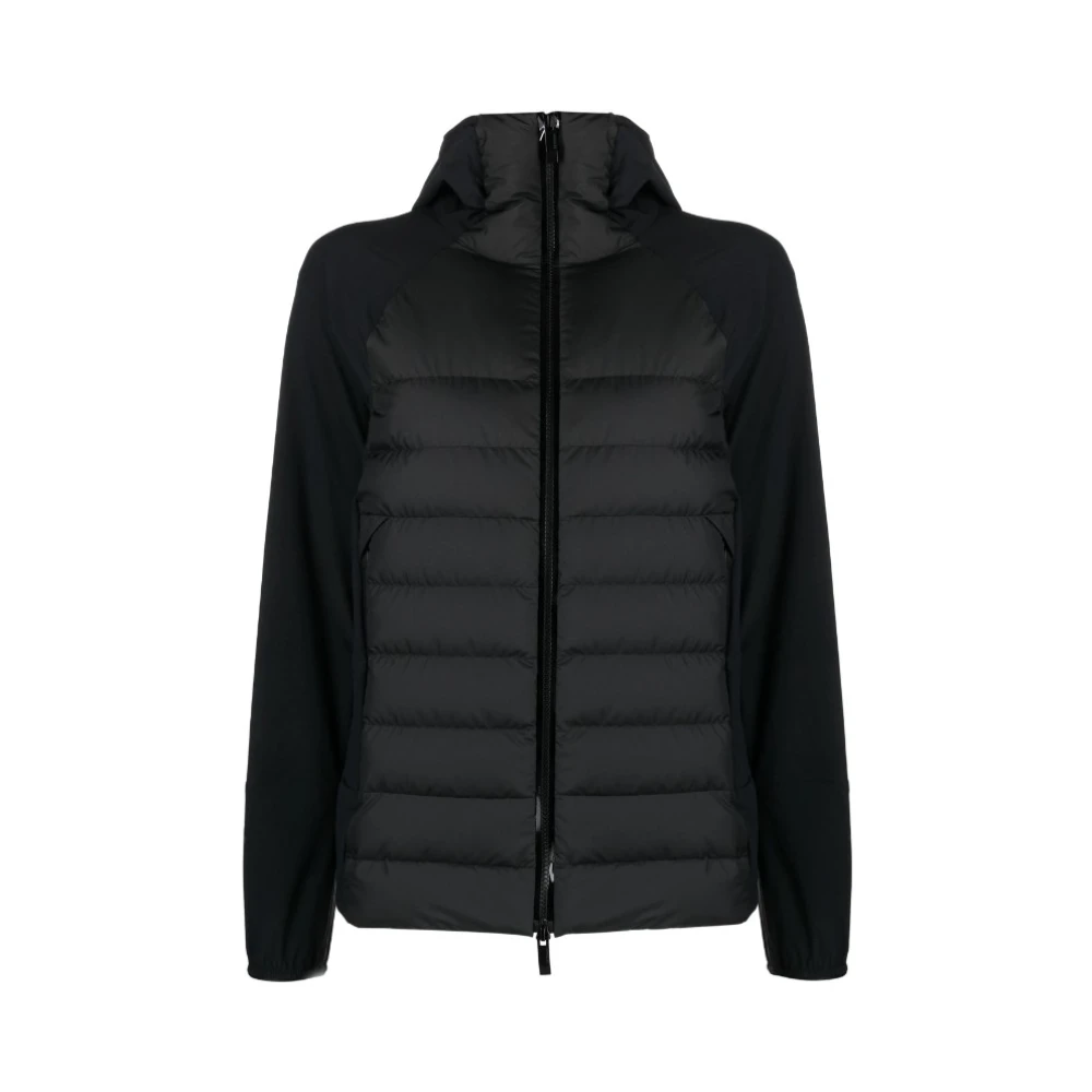 Moncler Gewatteerde Jas met Logopatch Black Dames