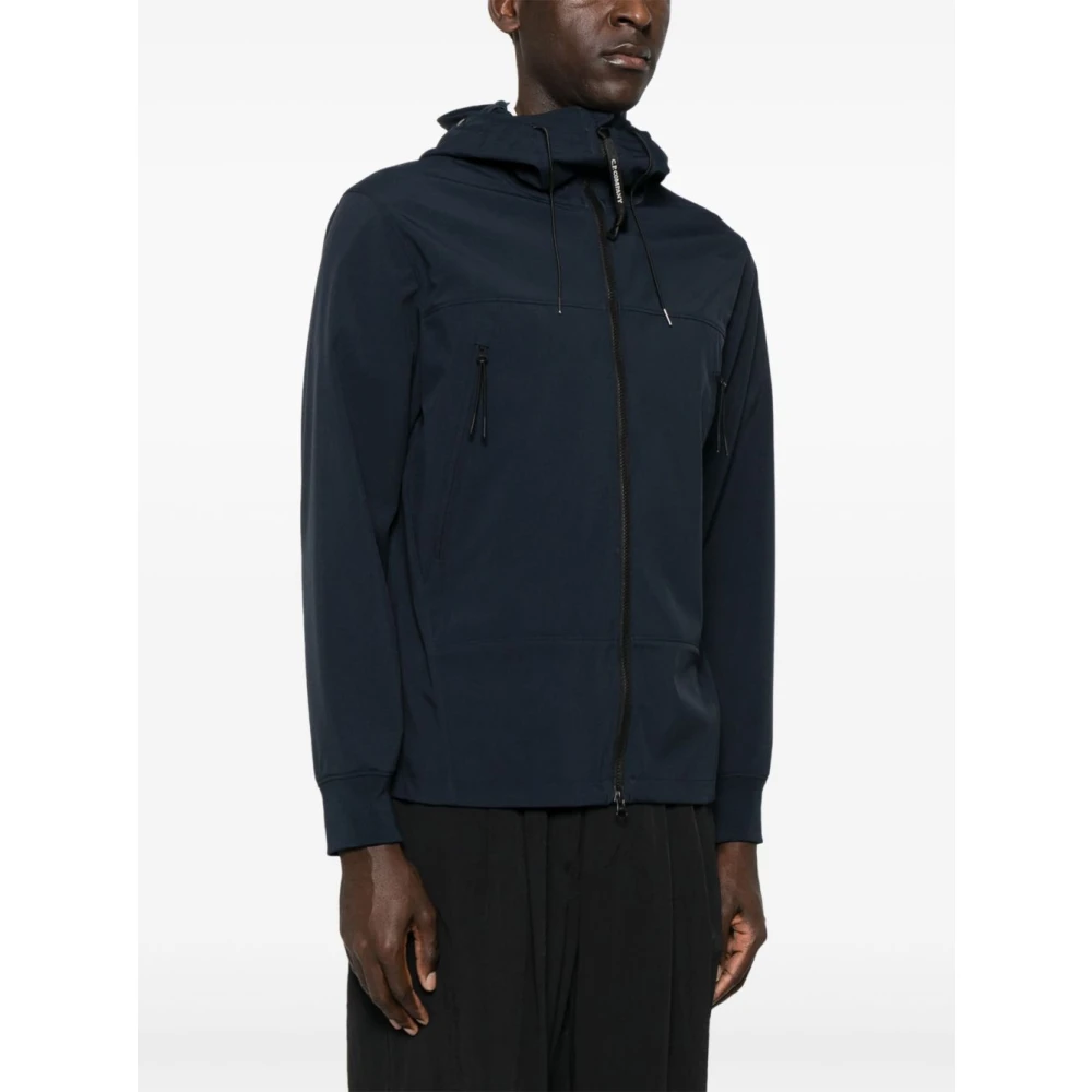 C.P. Company Blauwe Goggle Jas met Ritssluiting Blue Heren