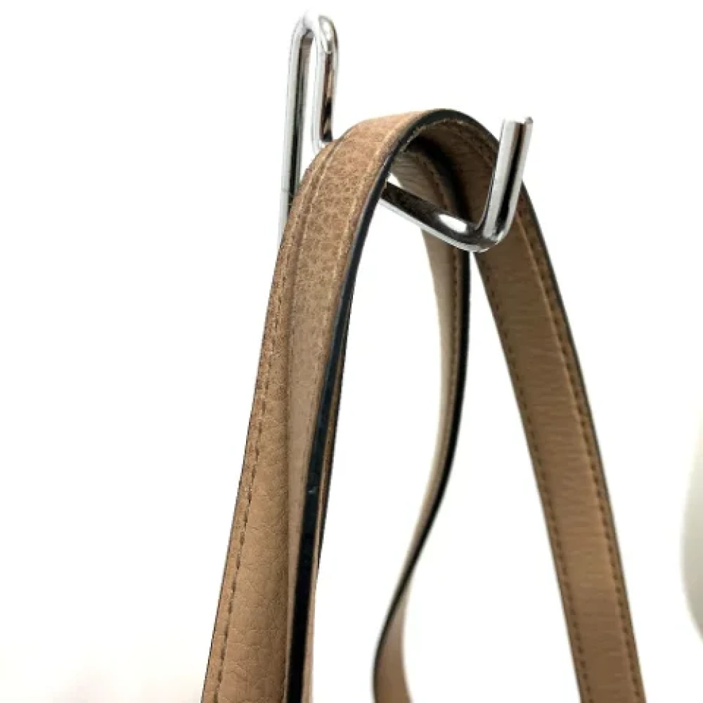 Prada Vintage Pre-owned Leather prada-bags Beige Dames