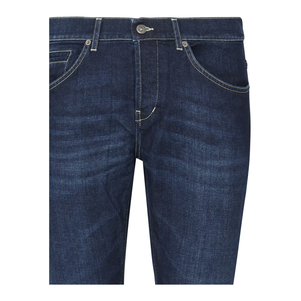 Dondup Blauwe Skinny Fit Jeans Lage taille Blue Heren