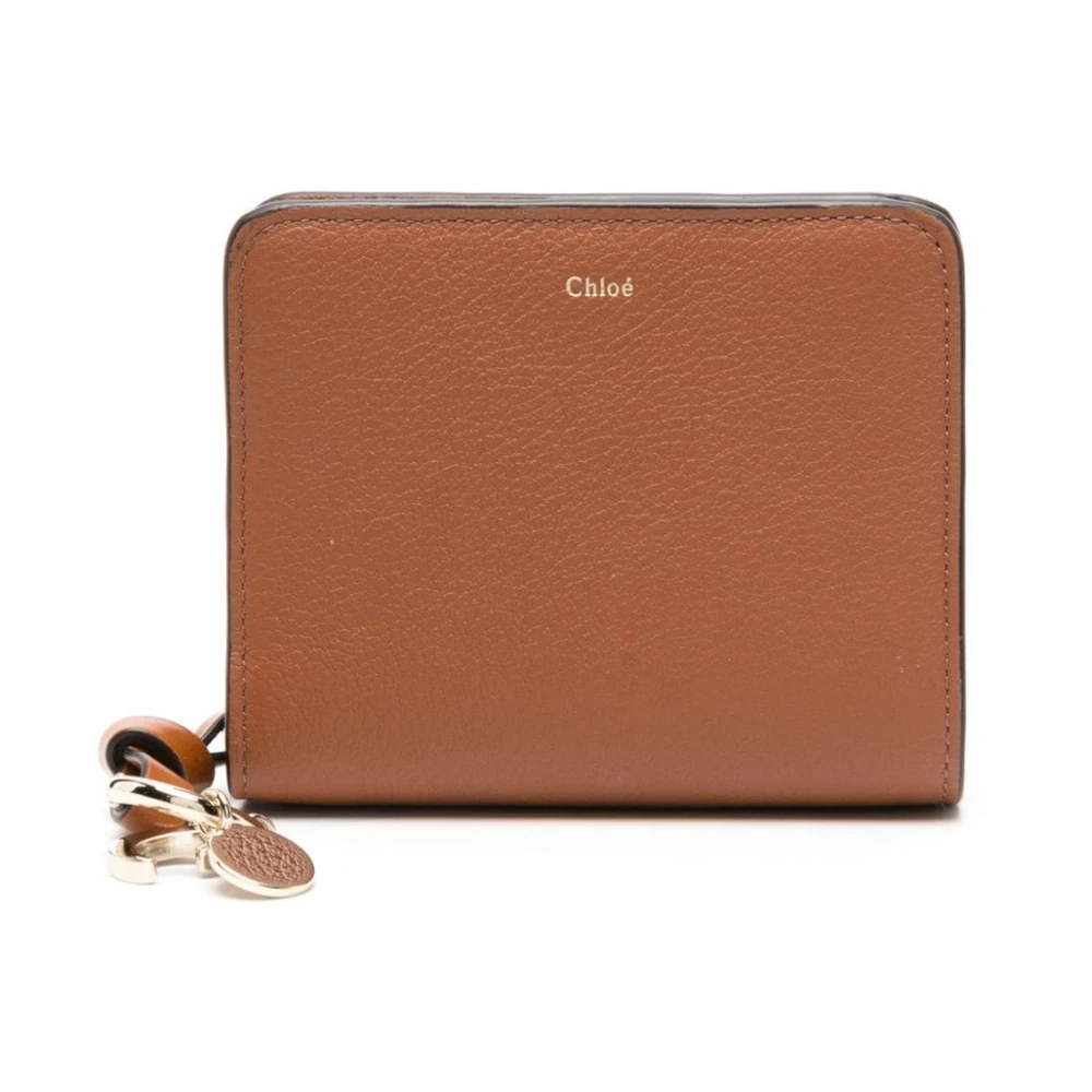 Chloé Bruin Leren Bi-Fold Portemonnee Brown Dames