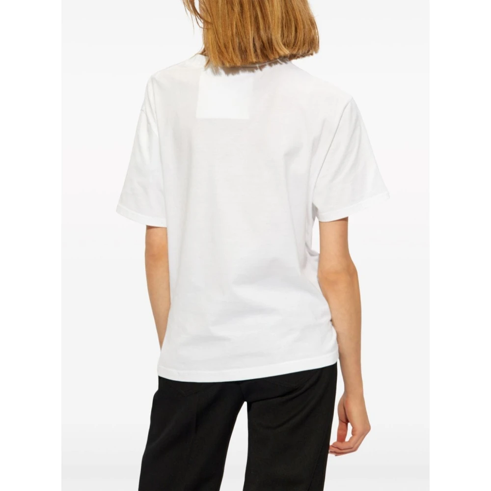Givenchy White Metallic Logo Wrap T-shirt White Dames