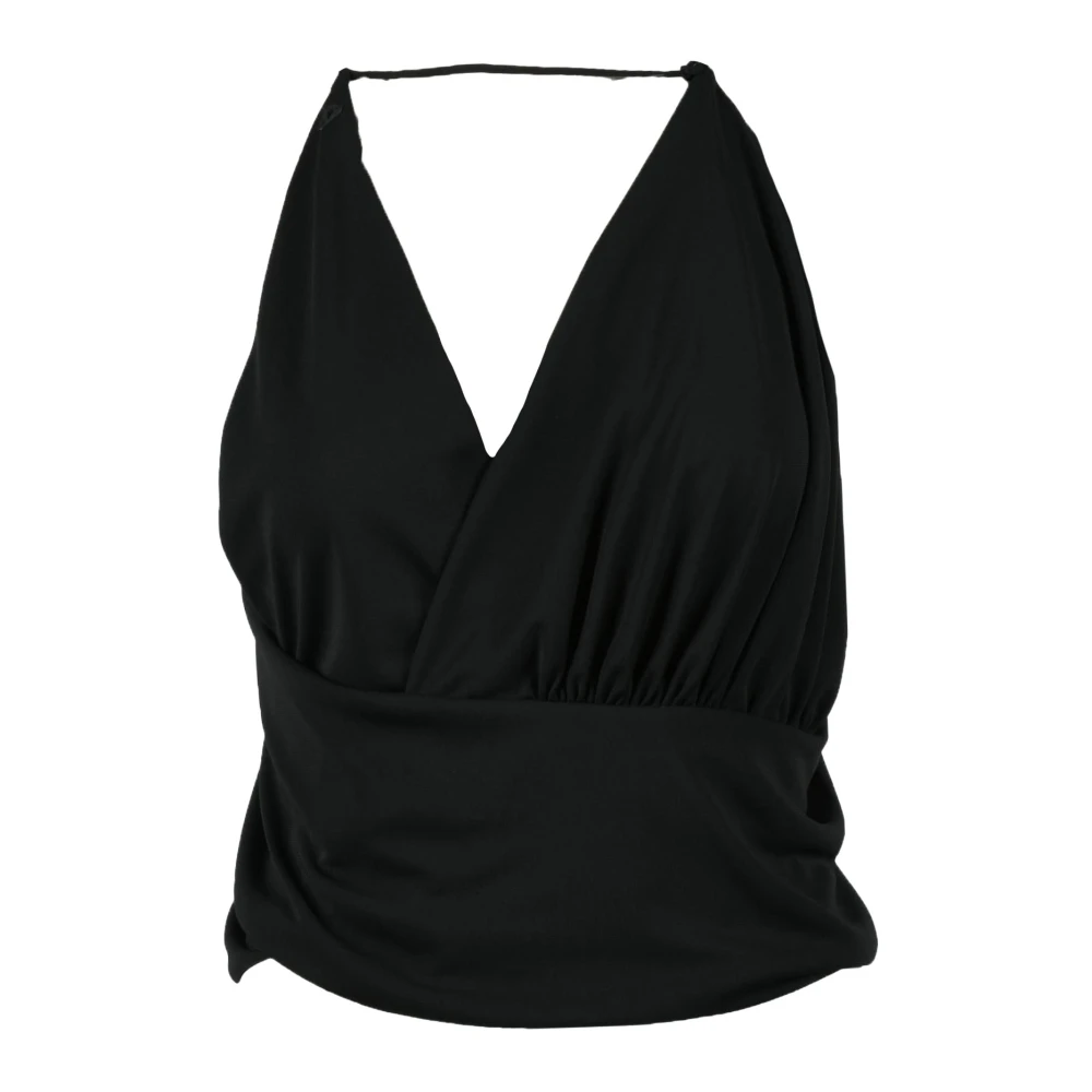 Dondup Polyester Top Black Dames
