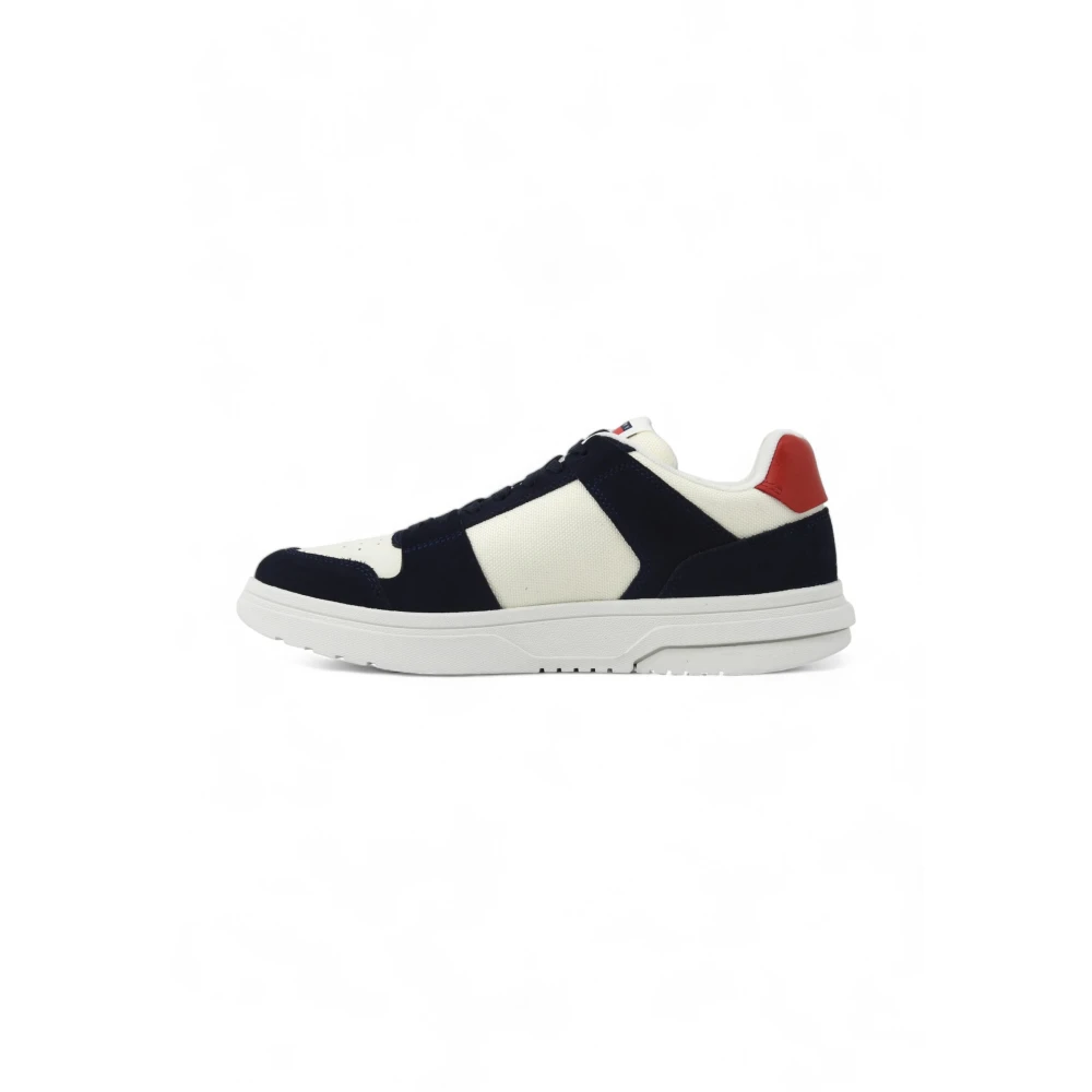 Tommy Hilfiger Brooklyn Mixed-Texture Trainer Heren Schoenen Blauw