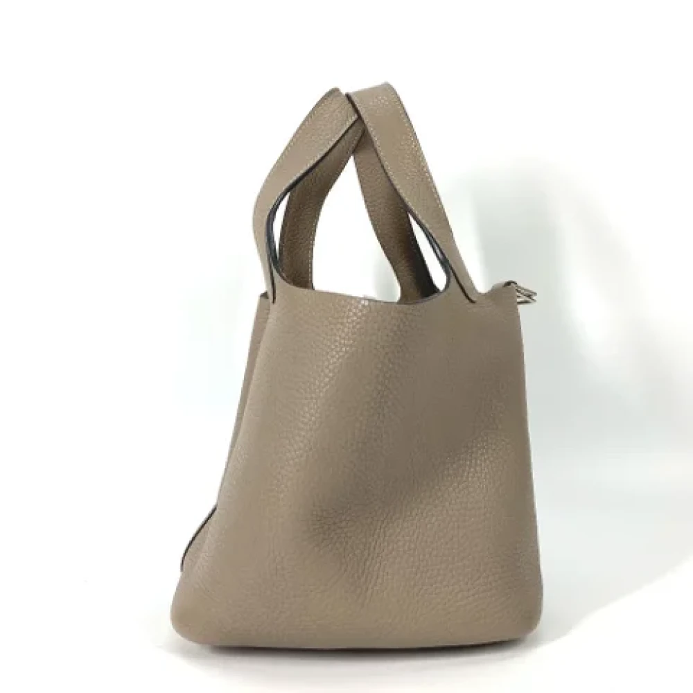 Hermès Vintage Pre-owned Leather handbags Gray Dames