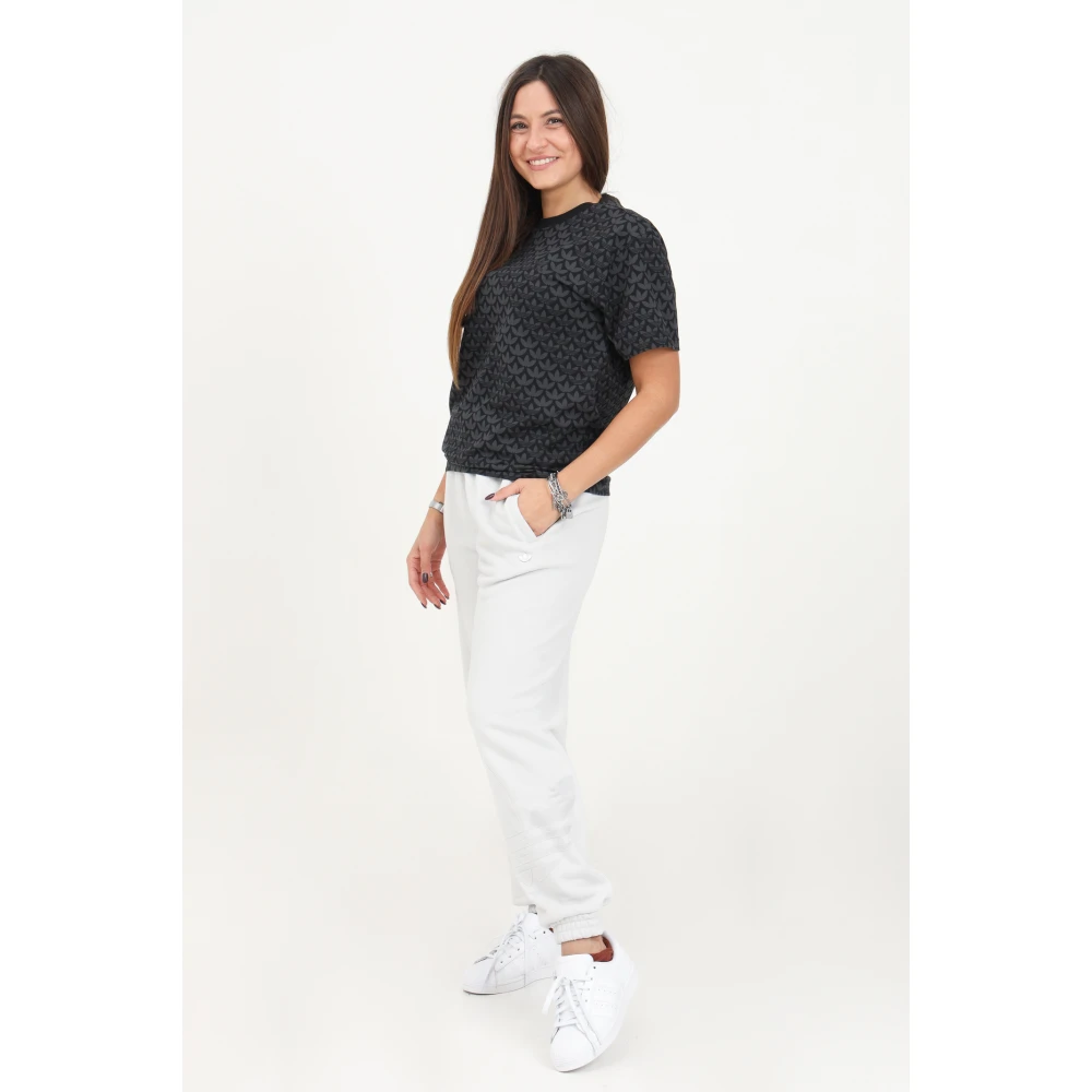 adidas Originals Witte casual broek met modern design White Dames
