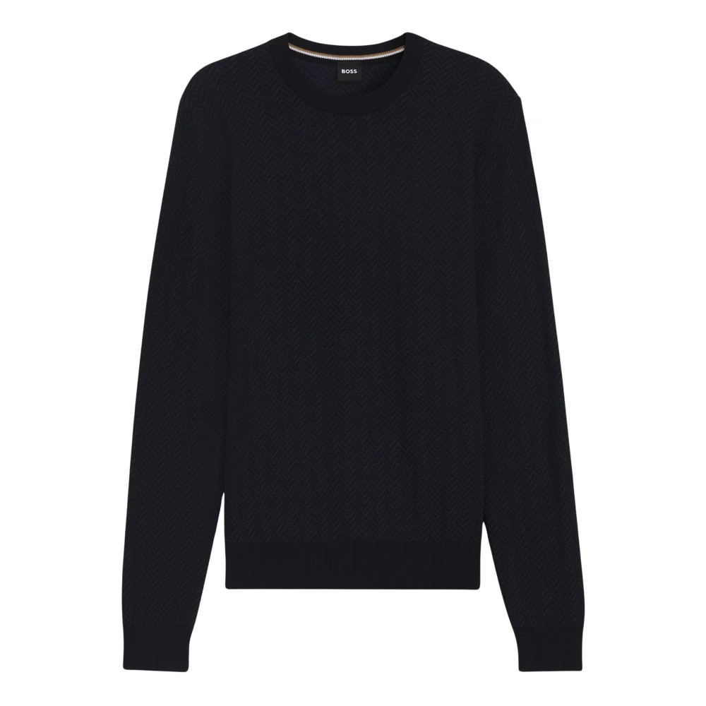 Hugo Men's Blue Round-Neck Knitwear - Round-Neck Knitwear - 2XL - Knitwear