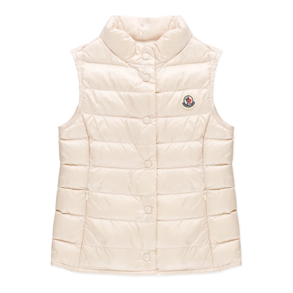 Moncler Rosa Vadderad Quiltad Väst för Flicka Pink, Pojke